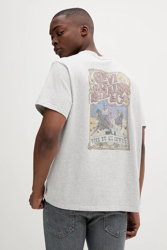 Levi's t-shirt bawełniany nadruk szary 16143.1816