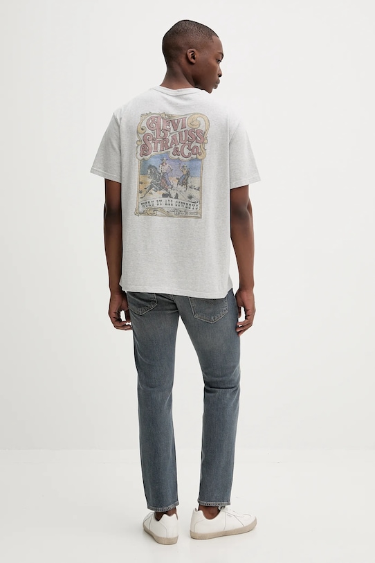 Bavlnené tričko Levi's 16143.1816 sivá AW25