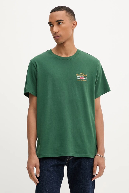 Levi's tricou din bumbac imprimeu verde 16143.2063