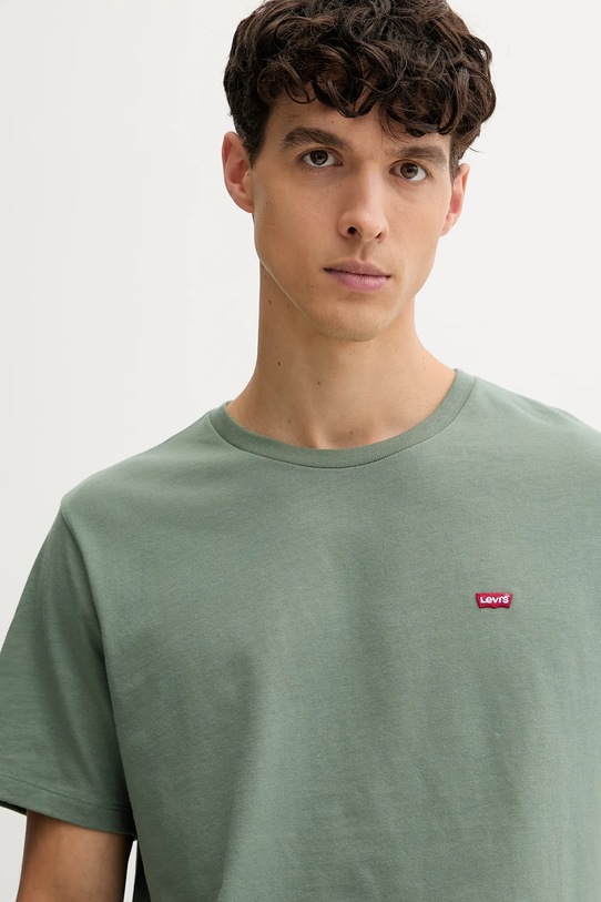 Bavlněné tričko Levi's zelená 56605.0286