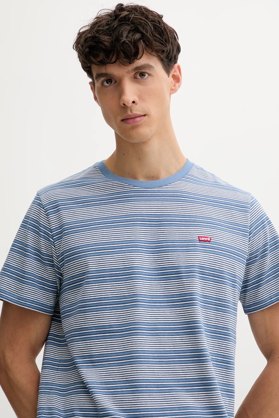 Bombažna kratka majica Levi's modra 56605.0291