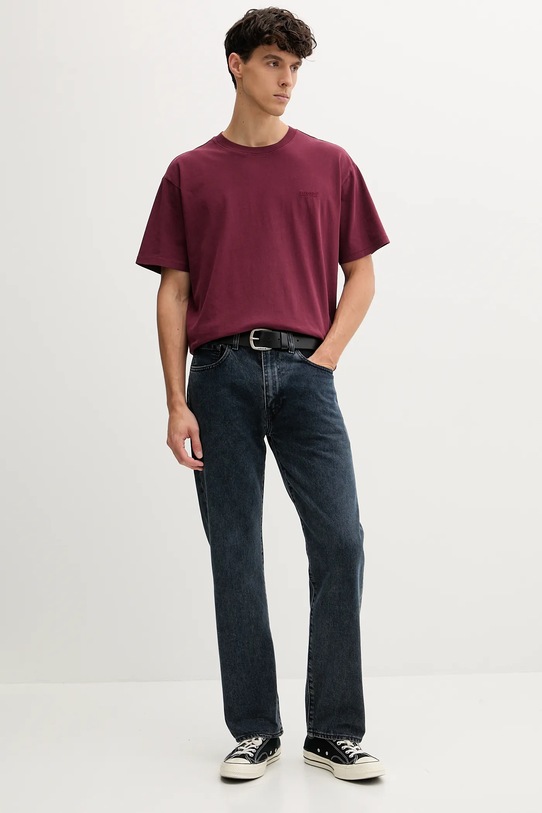 Levi's tricou din bumbac A0637.0166 burgundia AW25