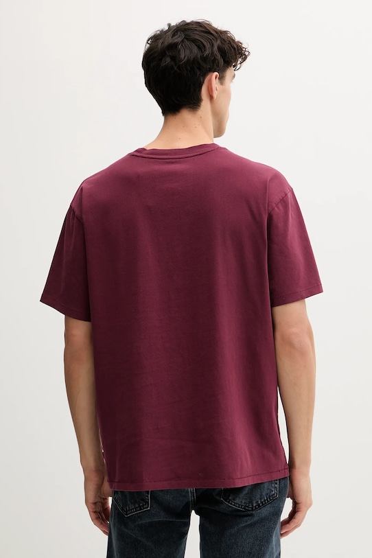 Odzież Levi's t-shirt bawełniany A0637.0166 bordowy