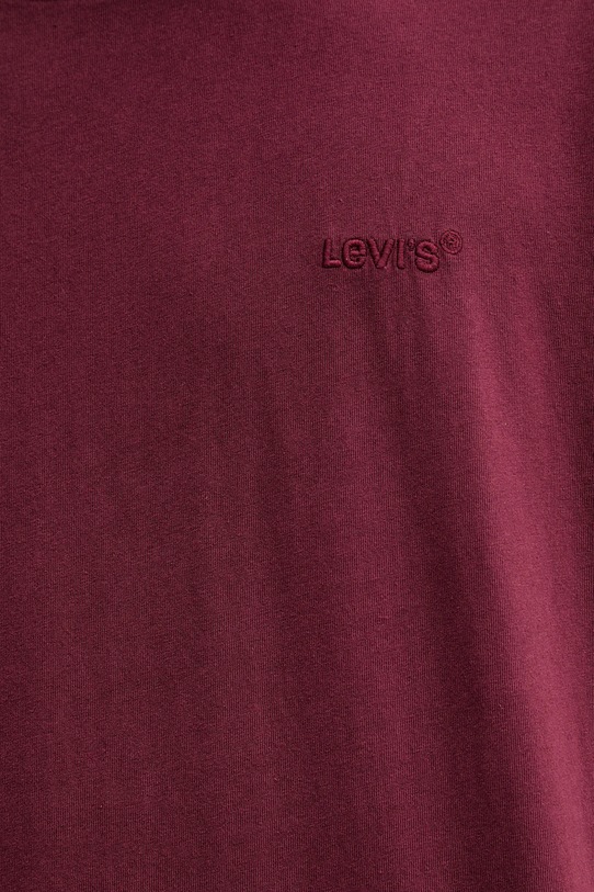 Levi's tricou din bumbac A0637.0166 burgundia