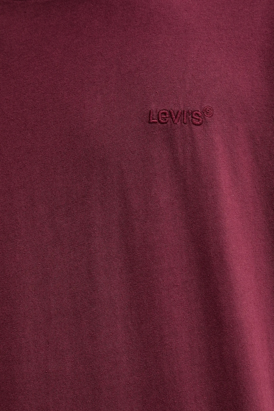 Levi's t-shirt bawełniany A0637.0166 bordowy