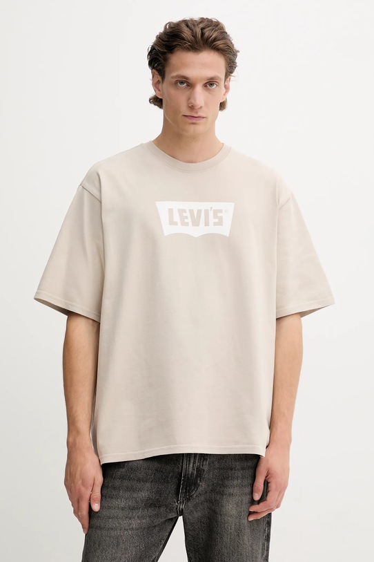 Levi's t-shirt bawełniany nadruk beżowy A5805.0040