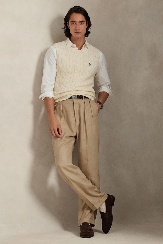 Abbigliamento Polo Ralph Lauren maglietta senza maniche 710979113 beige