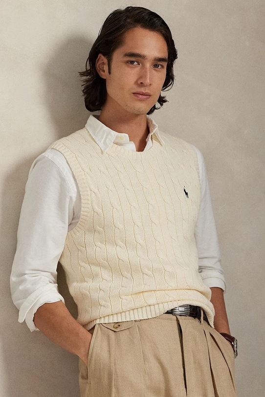 Polo Ralph Lauren maglietta senza maniche beige 710979113