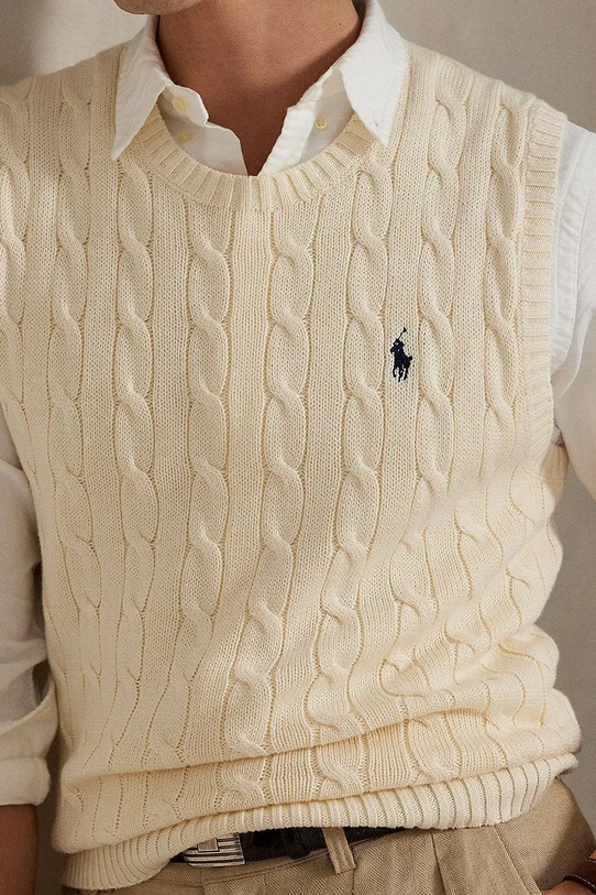 Polo Ralph Lauren maglietta senza maniche 710979113 beige
