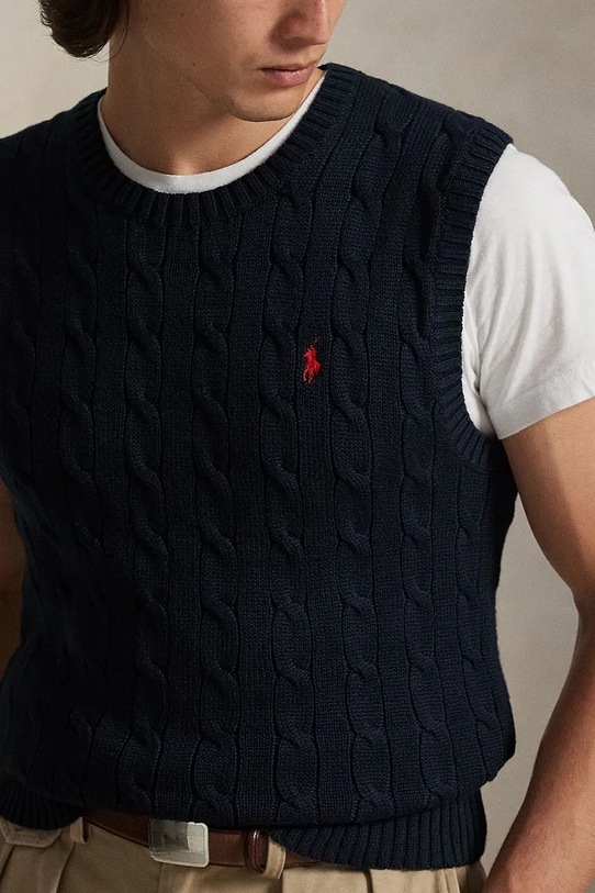 Polo Ralph Lauren t-shirt bez rękawów granatowy 710979113