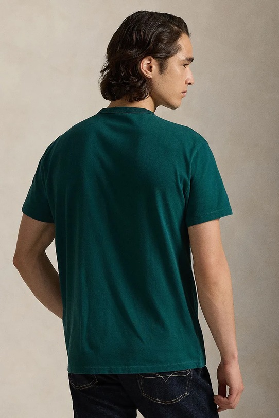 Хлопковая футболка Polo Ralph Lauren 710P07548 зелёный AW25