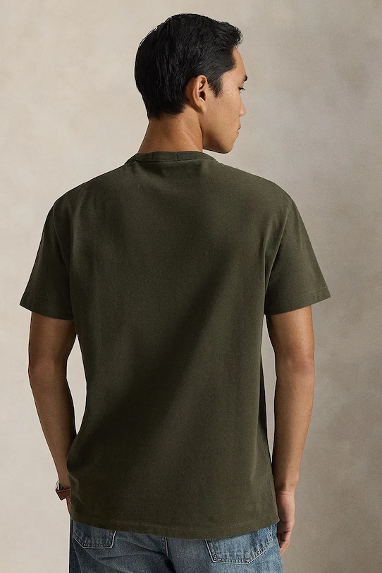 Bavlněné tričko Polo Ralph Lauren 710P07548 zelená AW25