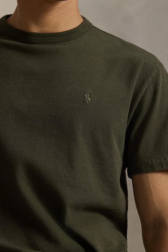 Bavlněné tričko Polo Ralph Lauren zelená 710P07548