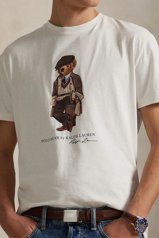 Polo Ralph Lauren pamut póló fehér 710P00085