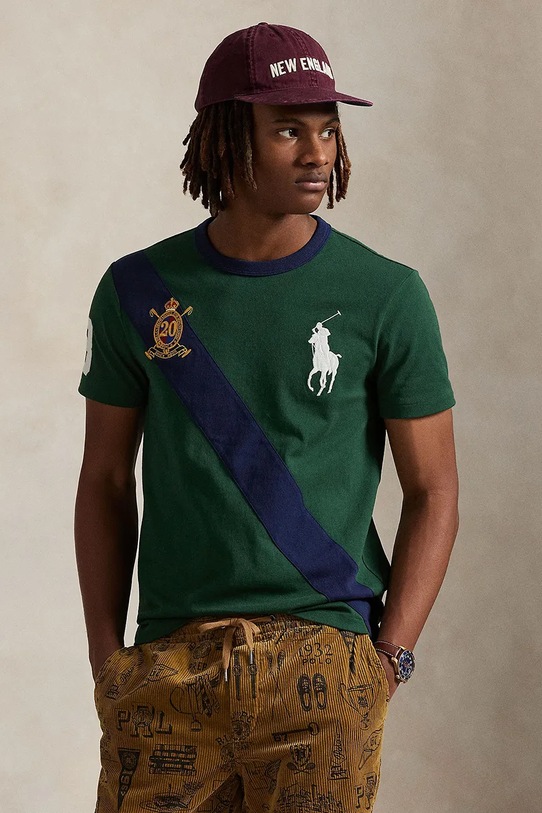 Хлопковая футболка Polo Ralph Lauren regular тёмно-синий 710P00092