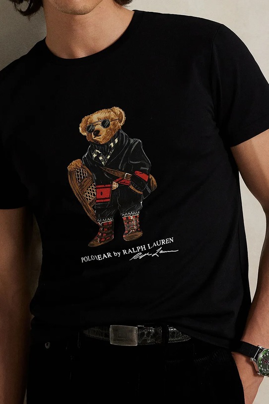 Polo Ralph Lauren t-shirt bawełniany czarny 710P00094