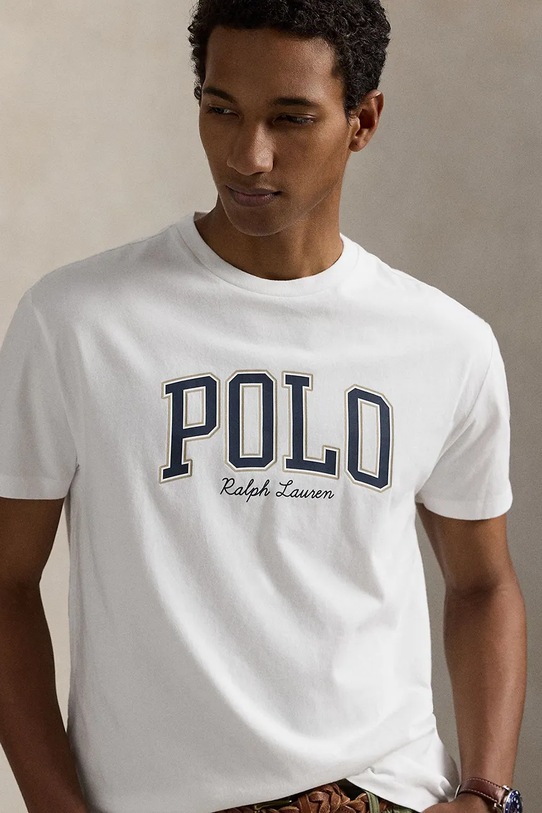 Polo Ralph Lauren t-shirt bawełniany biały 710P00086