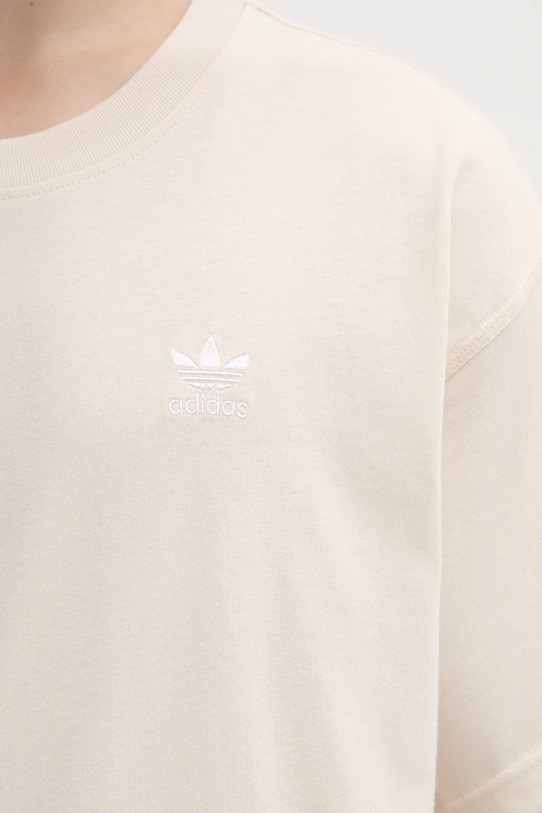 Βαμβακερό μπλουζάκι adidas Originals Essentials JV5943 μπεζ