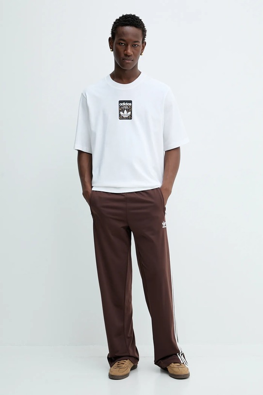 Bavlněné tričko adidas Originals Graphic Os Ss T JV7570 bílá AW25