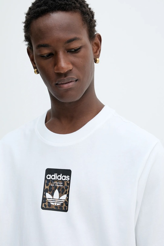 Bavlněné tričko adidas Originals Graphic Os Ss T bílá JV7570
