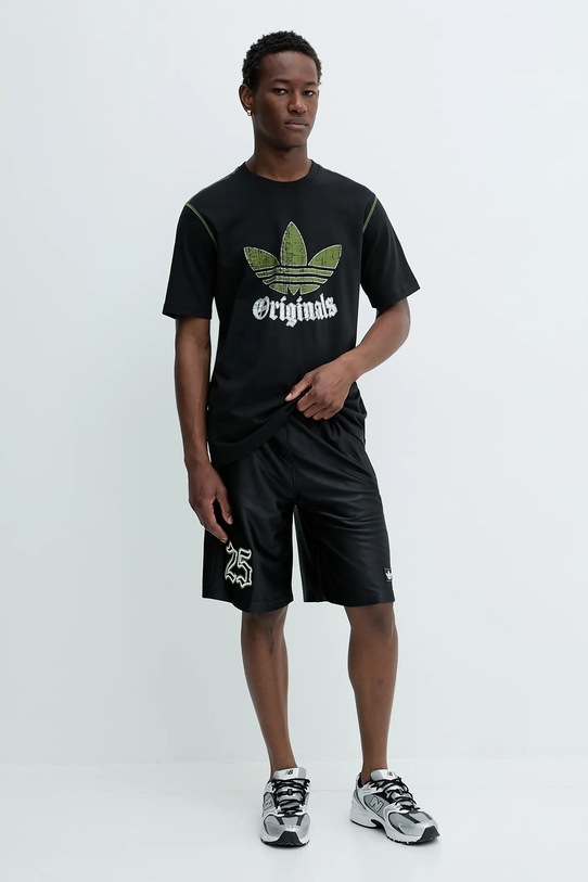Бавовняна футболка adidas Originals Grfx Tee JY2761 чорний AW25