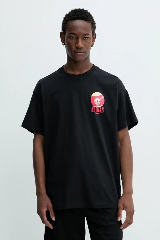 Bavlněné tričko adidas Originals Billiard Tee kulatý černá KQ7316