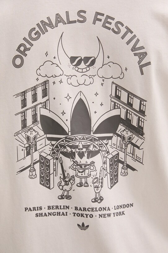 Pamučna majica adidas Originals Street Band Tee KQ9956 bež