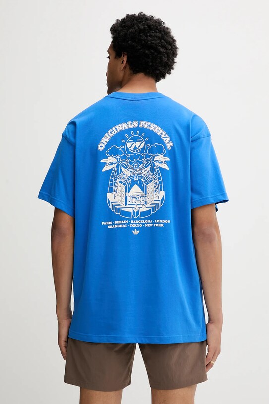 Odjeća Pamučna majica adidas Originals Music Fests Tee KR5104 plava