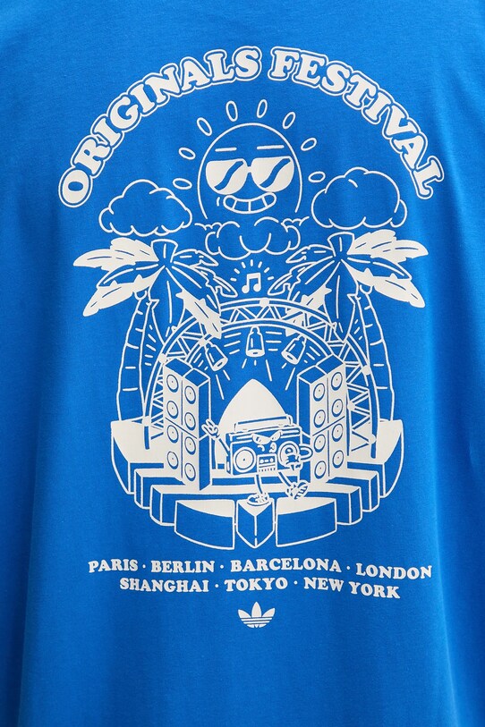 Pamučna majica adidas Originals Music Fests Tee plava KR5104