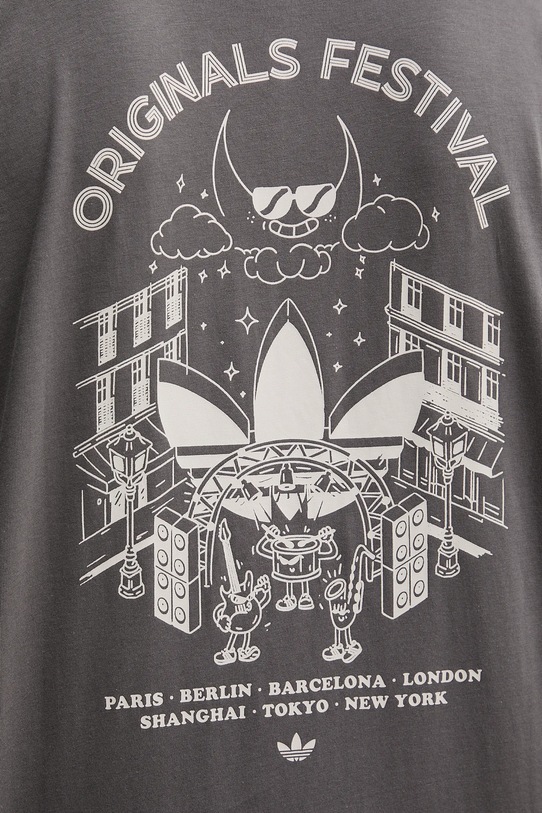 Bavlněné tričko adidas Originals Street Band Tee KR5105 hnědá