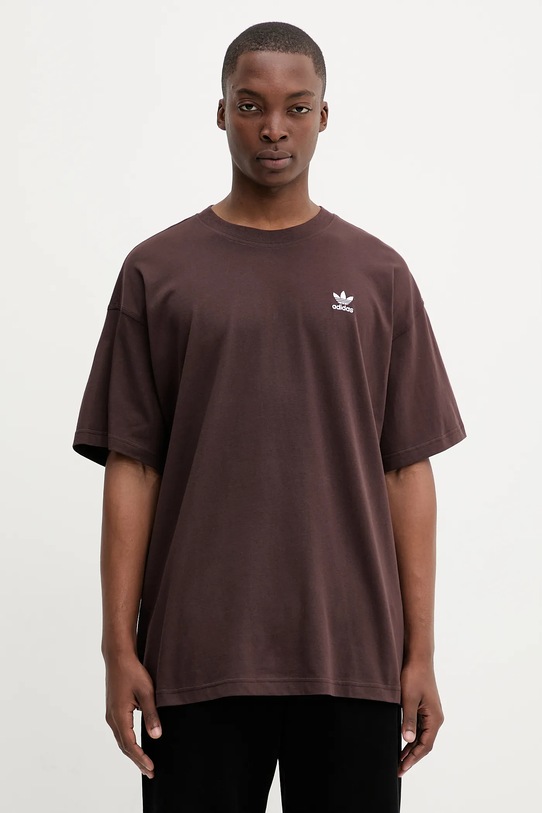 adidas Originals t-shirt bawełniany Essentials bawełna brązowy KT0780