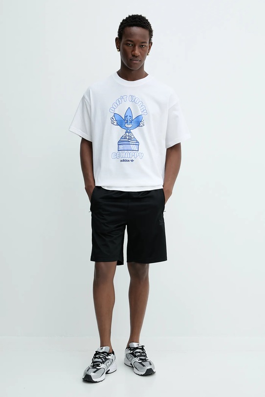 Bavlněné tričko adidas Originals Smile Treffy Graphic KT2971 bílá AW25