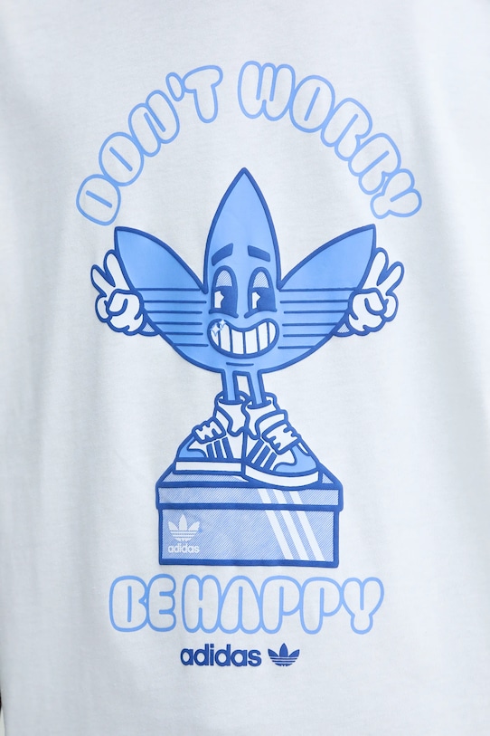 Бавовняна футболка adidas Originals Smile Treffy Graphic KT2971 білий