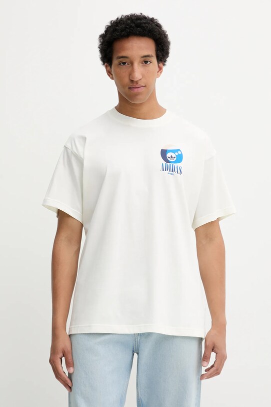 adidas Originals t-shirt bawełniany Billiard Tee nadruk beżowy KT2973