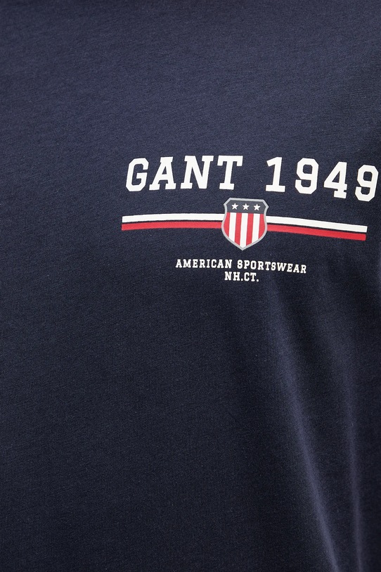 Памучна тениска Gant 2067044 тъмносин