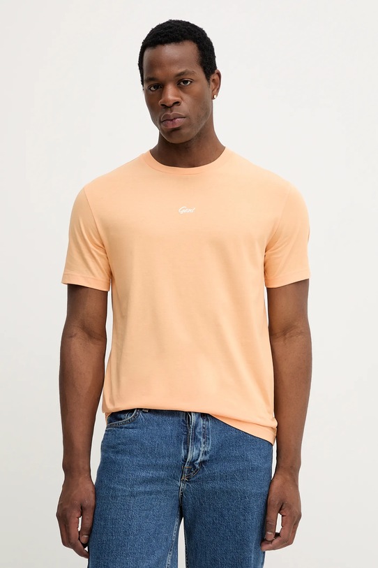 Gant tricou din bumbac print portocaliu 2003343