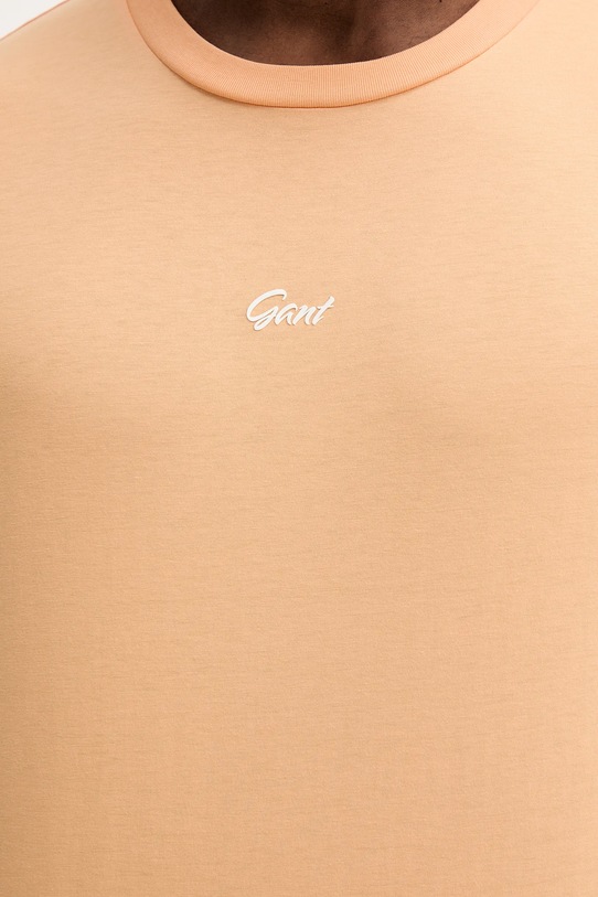 Памучна тениска Gant оранжев 2003343