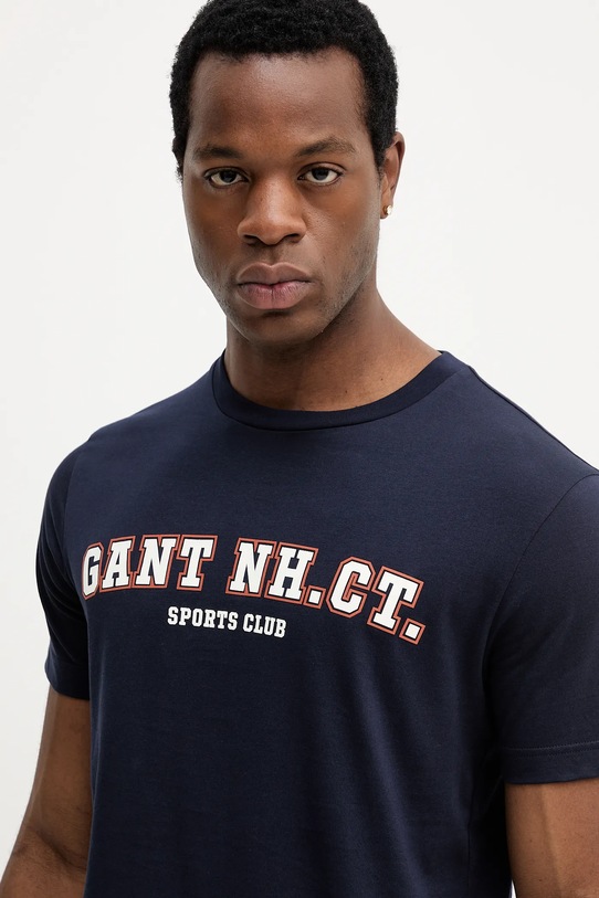Gant t-shirt bawełniany granatowy 2003345