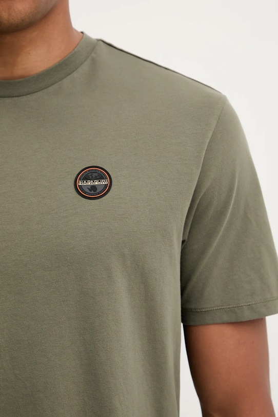 Napapijri t-shirt bawełniany S-Badge NP0A8949G0A1 zielony