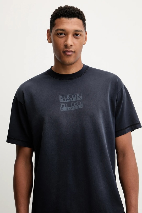 Napapijri t-shirt bawełniany S-Comel granatowy NP0A88Y91761