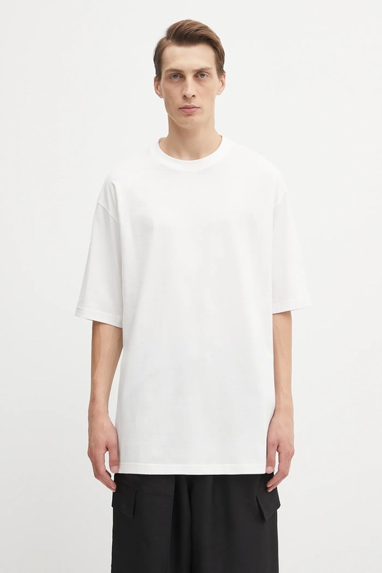 Y-3 t-shirt bawełniany Boxy Short Sleeve gładkie biały JM7817