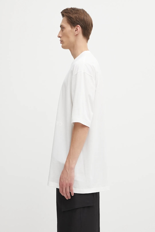 Y-3 t-shirt bawełniany Boxy Short Sleeve JM7817 biały AW25