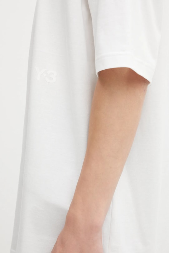 Y-3 t-shirt bawełniany Boxy Short Sleeve biały JM7817