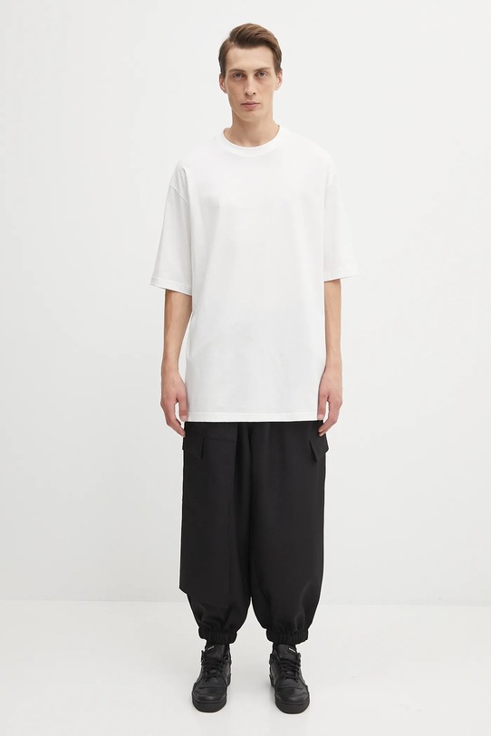 Y-3 t-shirt bawełniany Boxy Short Sleeve JM7817 biały