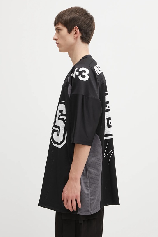 Μπλουζάκι Y-3 x Neighborhood Football Jersey JW6997 μαύρο AW25