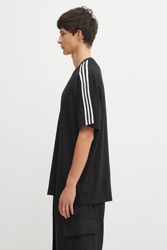 Y-3 t-shirt z wełną 3-Stripes JW7352 czarny AW25