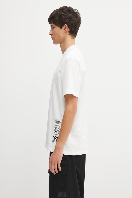 Y-3 t-shirt bawełniany Graphic Short Sleeve JX4744 biały AW25