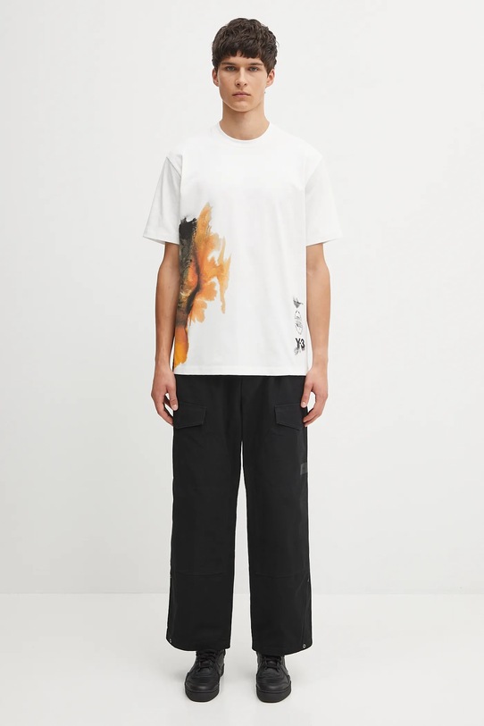 Y-3 t-shirt bawełniany Graphic Short Sleeve JX4744 biały