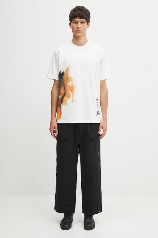 Y-3 t-shirt in cotone Graphic Short Sleeve JX4744 bianco