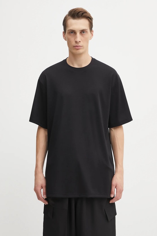 Y-3 maglieta con aggiunta di lana Premium Short Sleeve rilassato nero JX7279